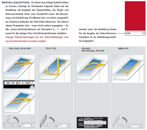 ROTO-Verdunkelungsrollo für Fenstergröße 074/078 oder 07/07