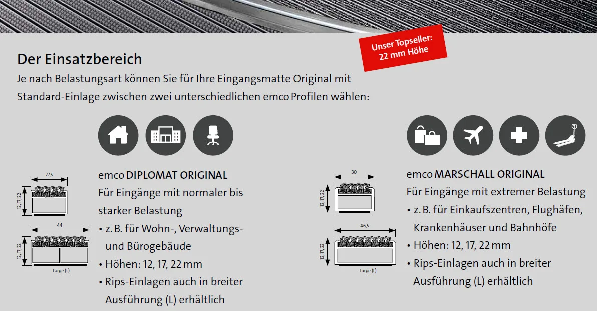 EMCO-Matte für 90 x 60 cm Rahmenaußenmaß 517R